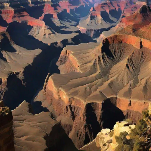 Prompt: The Grand Canyon is a truly awe-inspiring sight, especially at sunrise. The towering cliffs and the vast expanse of land are simply breathtaking.