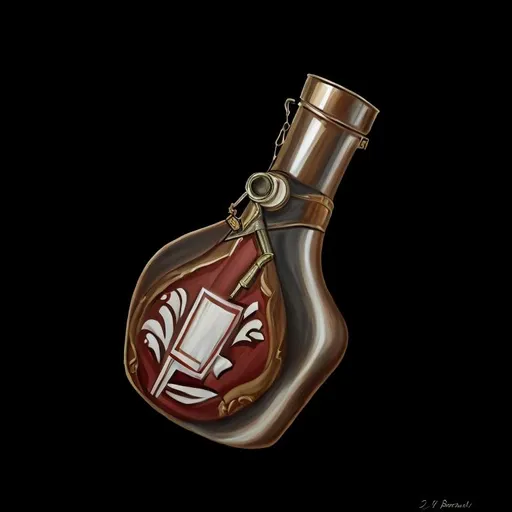 Prompt: painting of flask