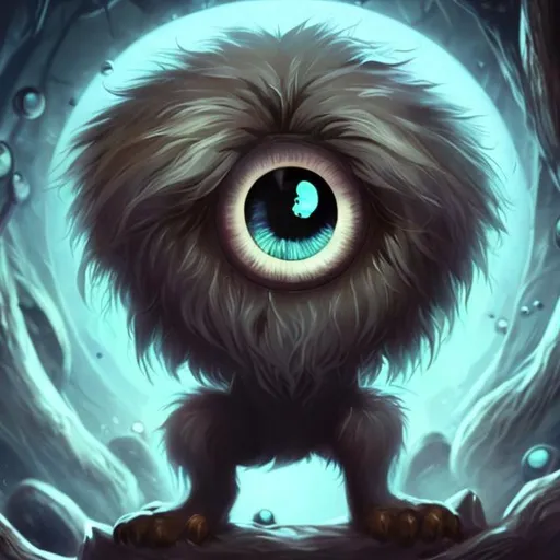 Prompt: furry with giant eyeballs