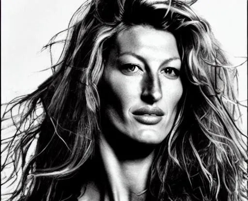 Prompt: Gisele Bundchen, by tim burton 