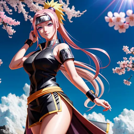 Prompt: full body Art, Naruto anime, hyper detailed perfect face,

Sakura's full body, perfect body shape, 
high-resolution cute face, perfect proportions, smiling, hyper detailed hair, light makeup, sparkling, highly detailed, intricate hyperdetailed shining eyes, 

Elegant, graceful,

HDR, UHD, high res, 64k, cinematic lighting, special effects, hd octane render, professional photograph, studio lighting, trending on artstation