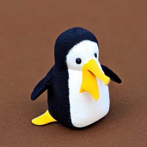 Prompt: Cute penguin toy 100 mm lens isometric smooth lighting  