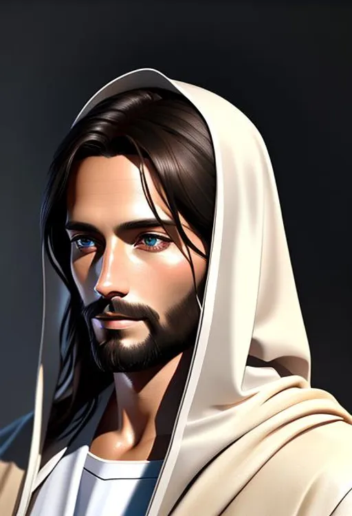 Prompt: 1 man Jesus Christ , art, digital painting, digital art, clean art, elegant, professional, highly realistic, UHD, HDR, 8K, RPG, UHD render, HDR render, cinema 4D,