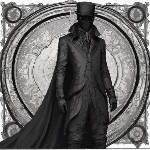 Prompt: Pre-Victorian age fantasy setting commoner suit, male, {{{{{{{Gelatinous Body}}}}}}}, Full Body Vantablack Skin, Vantablack Slime Body, {{no facial features}}, {no face},{{{no eyes}}}, fantasy setting, sketch, drawing, unhinged, creepy, living shadow
