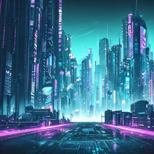 Prompt: cyberpunk cityscape empty