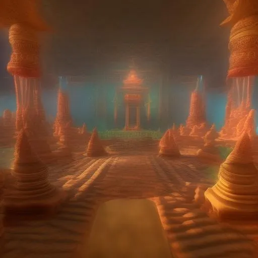 Prompt: a magical temple in the desert