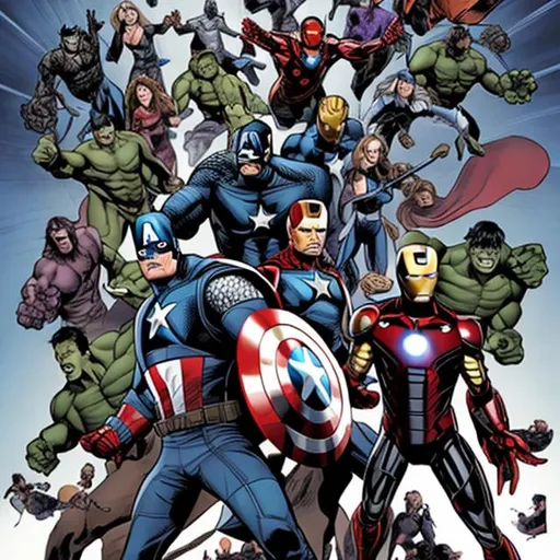 Prompt: the avengers as among us
