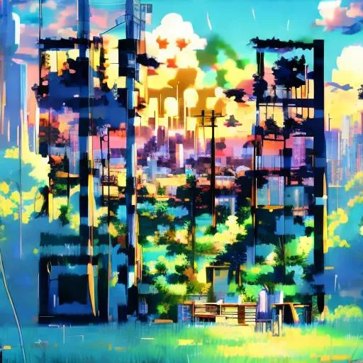 Prompt: background beautiful landscape, anime style Artwork by Makoto Shinkai lonely