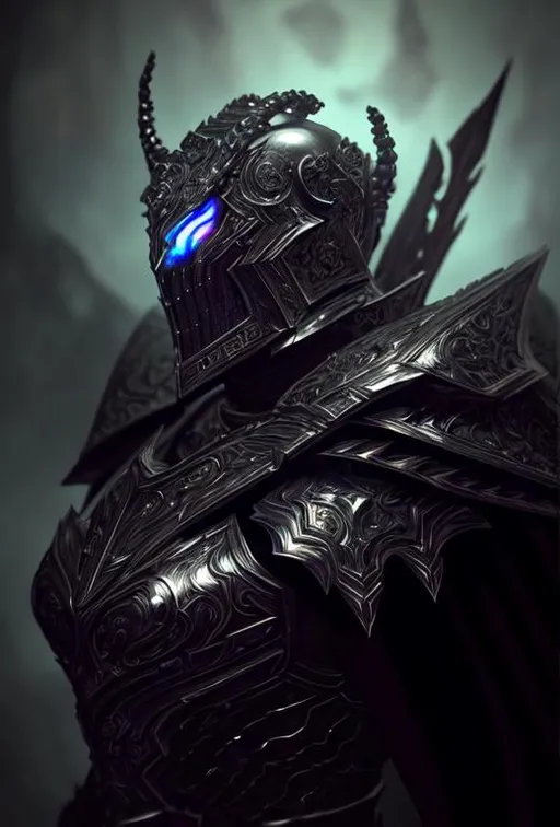 In Demonic obsidian Armor, Full HD render + immense...