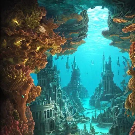 Prompt: underwater atlantis city