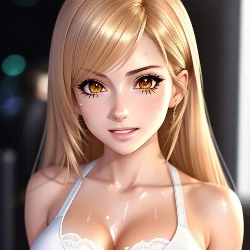 Prompt: semi-realistic anime girl, skin highlights, hair highlights, sweat,
blushing, movie scene, adult researcher, glamour, cleavage,
wonderful face, very detailed face, extremely detailed face, highly detailed face, soft smile, happy,
perfect face, perfect eyes, perfect teeth, perfect body, perfect anatomy, beautiful body, trending on instagram, trending on tiktok, trending on artstation, trending on cgsociety, white sclera,
photorealistic, masterpiece, cinematic, 16k artistic photography, epic, drama, 
romance, glamour, beauty, 
cinematic lighting, dramatic lighting, insanely detailed, soft natural volumetric cinematic lighting, award-winning photography, rendering, hd, high definition, 
highly detailed