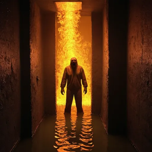 Prompt: piss man in hell
