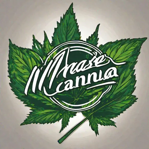 Prompt: add name is "Maeteeh Canna".  add leaf of cannabis . easy to read. And logo is a technology style and one logo picture.
