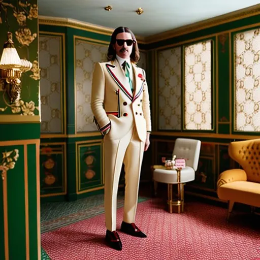 Prompt: Gucci in Wes Anderson