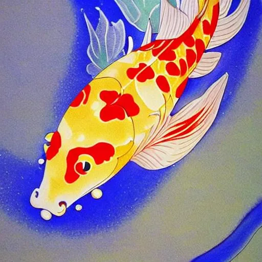 Prompt: pretty koi fish 
