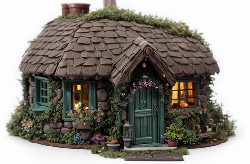 Prompt: a fairy cottage, symetric
