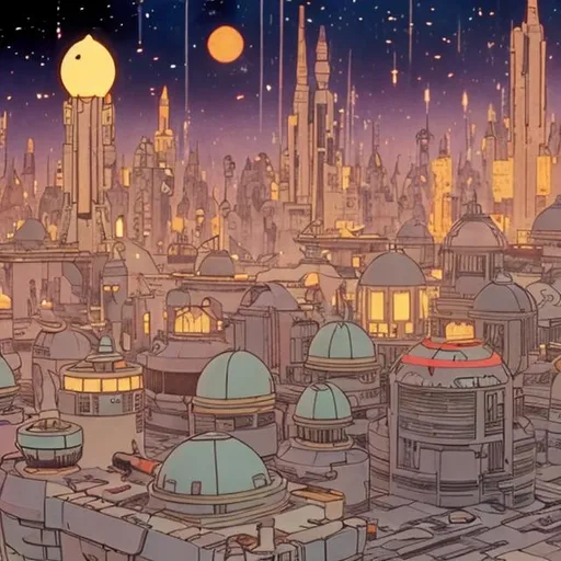 Prompt: Coruscant in Charlie Brown series 