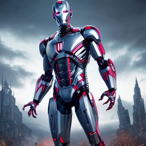 Prompt: fortnite ultron Ultra HD UHD  2K 4K 8K 12K 16K 32K 64K Photorealistic Photorealism Masterpiece Beautiful 