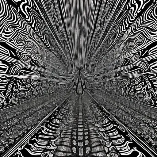 Prompt: Psychedelics without showing a hallucinogenic experience. Black and white

