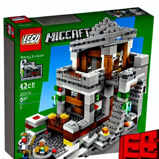 Prompt:  minecraft lego set