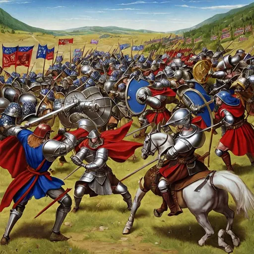 Prompt: Medieval battle