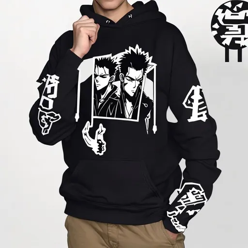 Prompt: create transparent images  for making logos for hoodie same as tokyo-revengers anime series.