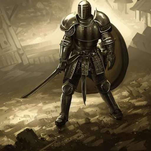 Prompt: knight posing gloriously, highly detailed, ambient light, dark atmosphere, detailed linework, hyperrealistic