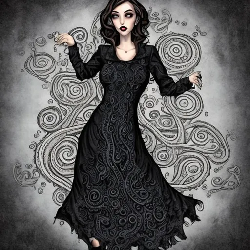 Prompt: lovecraftian style dress