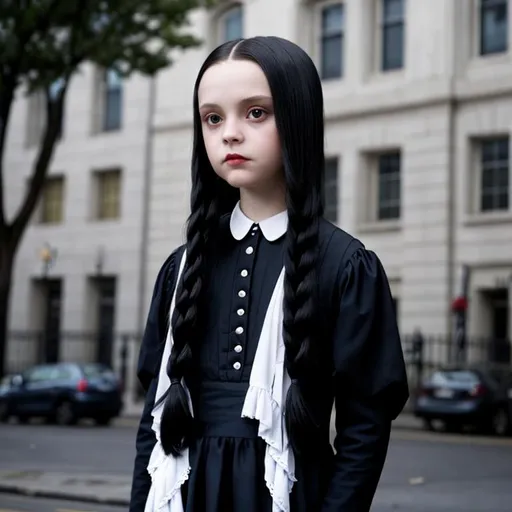 Prompt: Wednesday Addams eerie
