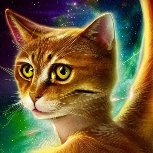 Prompt: raphael style space cat 8k