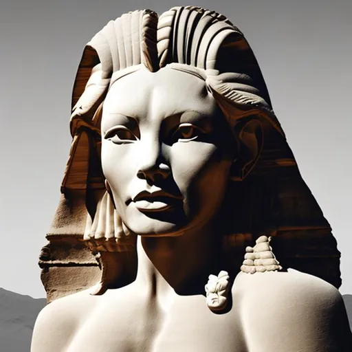Prompt: UHD Sphinx with Kate moss’s face and lioness body