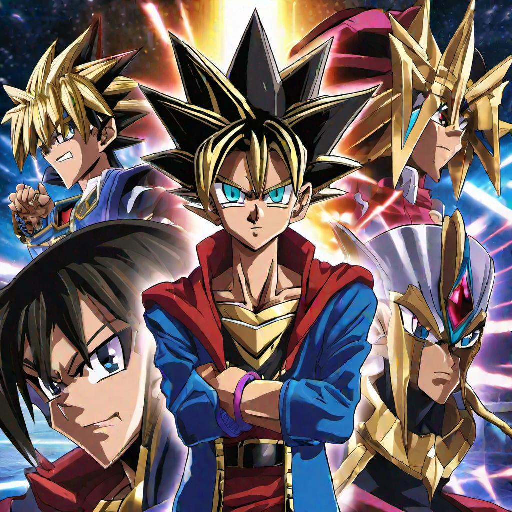 DragonBall Z, Goku Gohan Vegeta and Trunks standing