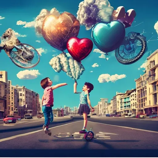 Love, Think, Imagination, Girls And Boys, City, Cars 