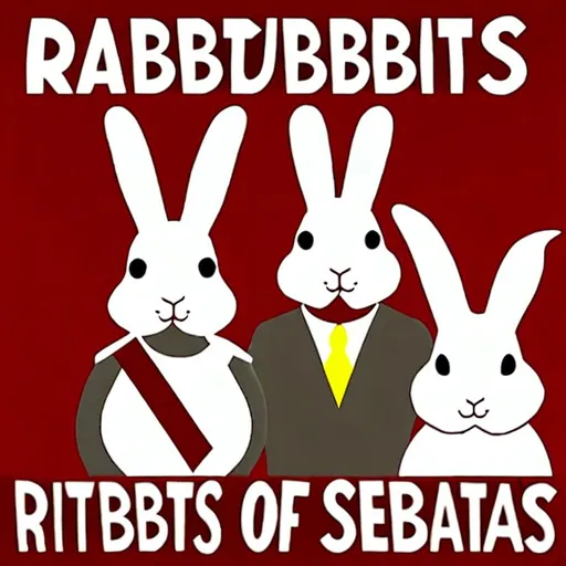 Prompt: Rabbits for socialism propaganda poster ultra realistic