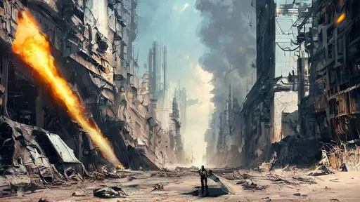 Prompt: Nuclear wasteland, human clone factory, fighting for survival, time is running out, hyper detailed, photorealistic, spaceship, cyberpunk, mech, firing missiles