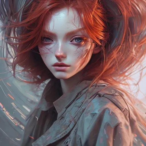 Prompt: illustration art, front, modern fashion, epic Instagram, artstation, hyperdetailed, unreal engine, modern anime style, anime face, complementary colors, 8k, deviantart masterpiece, oil painting, heavy strokes, couple, ginger female, witch female, horror