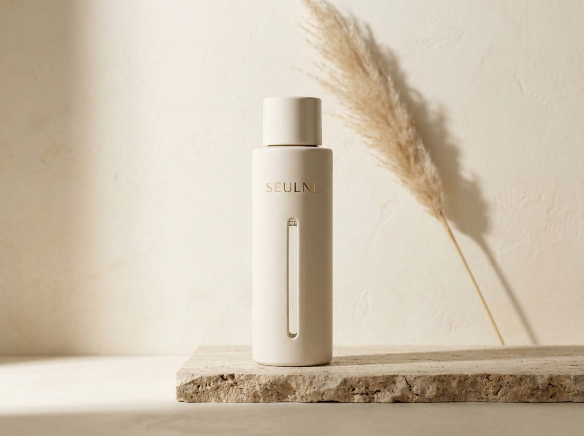 Seulnè Micellar Water. bone-colored matte bottle