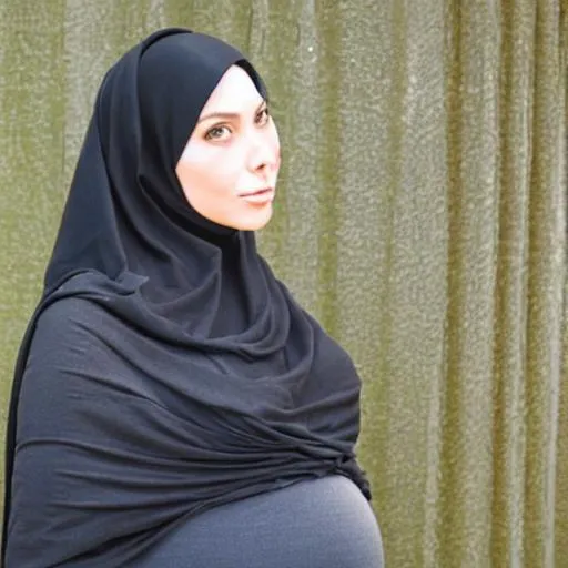 Prompt: Pregnant woman hijab 