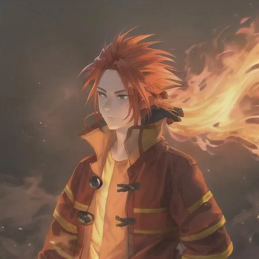 Prompt: fire hair