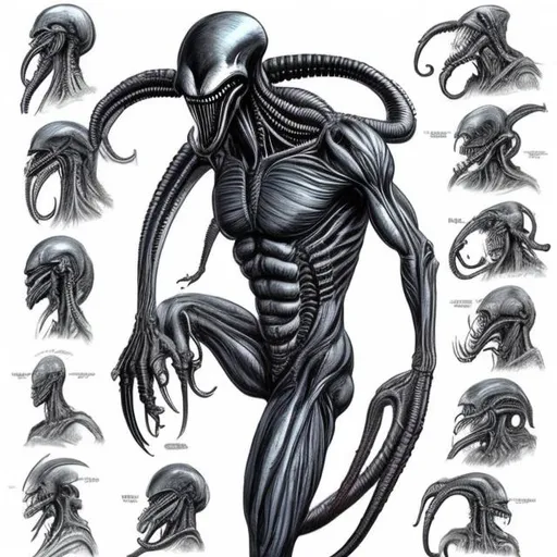 Prompt: xenomorph anatomy