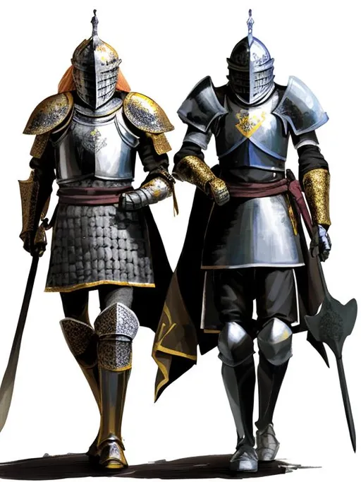 Prompt: make two knights