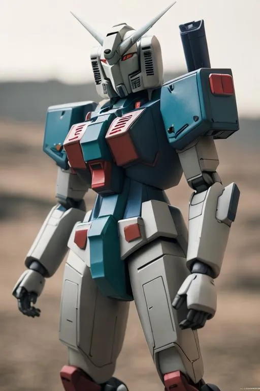 Prompt: japan anime robot look like	"	Mobile Suit Gundam: The 08th MS Team", random pose, random background

vintage, miniature. (high detailed skin:1.2), 8k uhd, dslr, soft lighting, ideal human, high quality, film grain, Fujifilm XT3, hyper realistic, detailed head