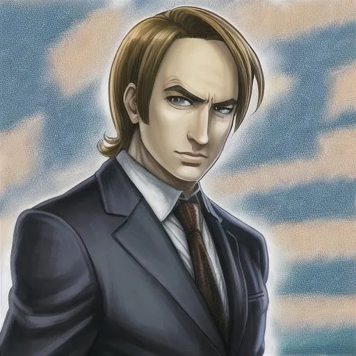 Prompt: Saul Goodman in an anime art style