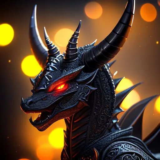 Prompt: Black dragon with intricate horns wearing a hoodie, perfect composition, hyperrealistic, super detailed, 8k, high quality, trending art, trending on artstation, sharp focus, studio photo, intricate details, highly detailed, fairy lights, brokeh, gothic