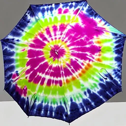 Prompt: tie dye umbrella