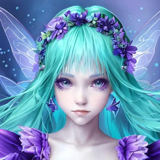 fairy goddess, blue sky background, closeup | OpenArt