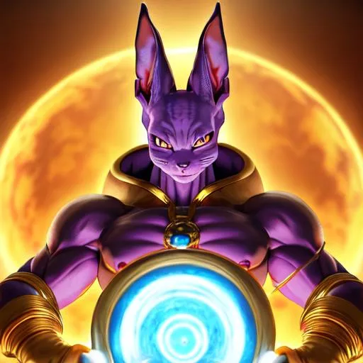 Prompt: beerus Highly Detailed, Hyperrealistic, sharp focus, Professional, UHD, HDR, 8K, Render, HD, Trending on ArtStation,

