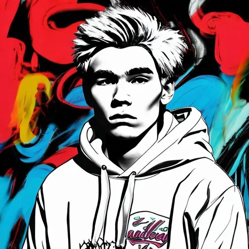 Prompt: 18 year old athlete
, wearing hoodie, Andy Warhol art, precise lineart, vibrant, 8k resolution, minimalist, intricate, highly detailed, 