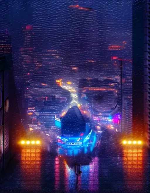 Prompt: long shot scenic professional photograph of {a rainy night in the streets of tokyo, neonlights}, perfect viewpoint, highly detailed, wide-angle lens, hyper realistic, with dramatic sky, polarizing filter, natural lighting, vivid colors, everything in sharp focus, HDR, UHD, 64K