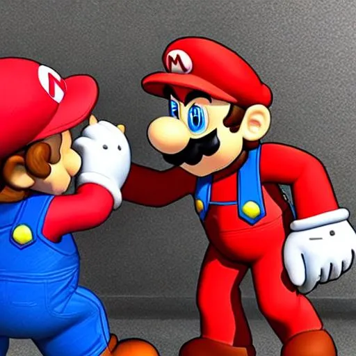 Prompt: mario beating up little timmy

